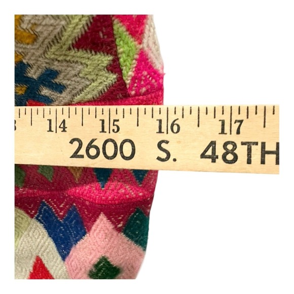 Aztec Hobo Bag Colorful Embroidered Patchwork Tapestry Tribal Festival Crossbody - Picture 5 of 10